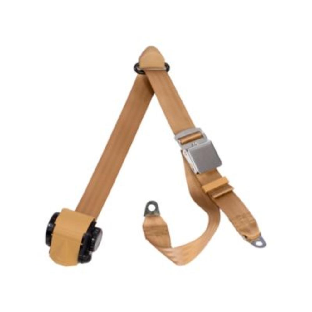 Beams Retractable 3 Point Lift Latch Lap & Shoulder Belt With 20 Inch Buckle Side Strap