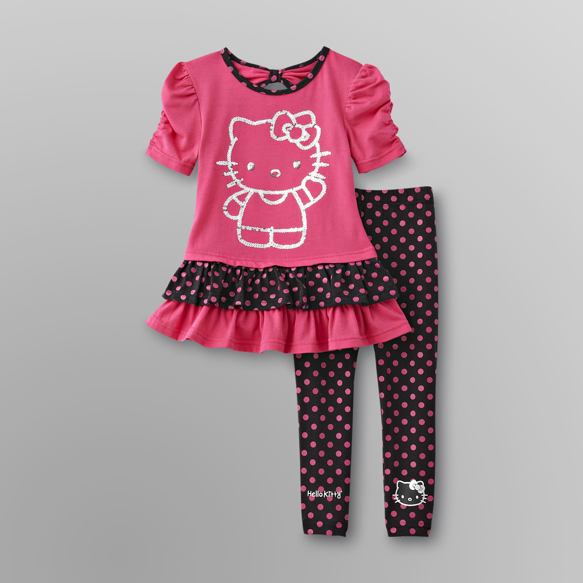 Hello Kitty Toddler Girl's Ruffled Tunic & Leggings