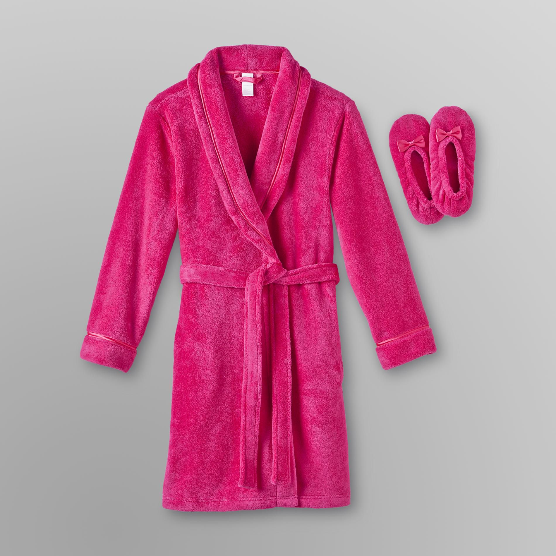 Covington Women's Plush Robe and Slipper Set