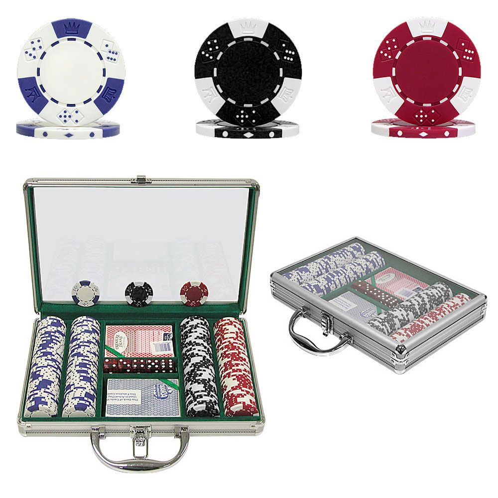 Trademark Global 200 pc LUCKY CROWN 11.5g Chip Set w/Clear Top Alum. Case