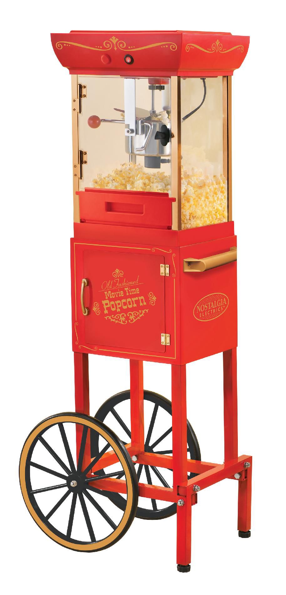 Nostalgia Electrics CCP400  Vintage Collection 48" Old Fashioned Movie Time Popcorn Cart