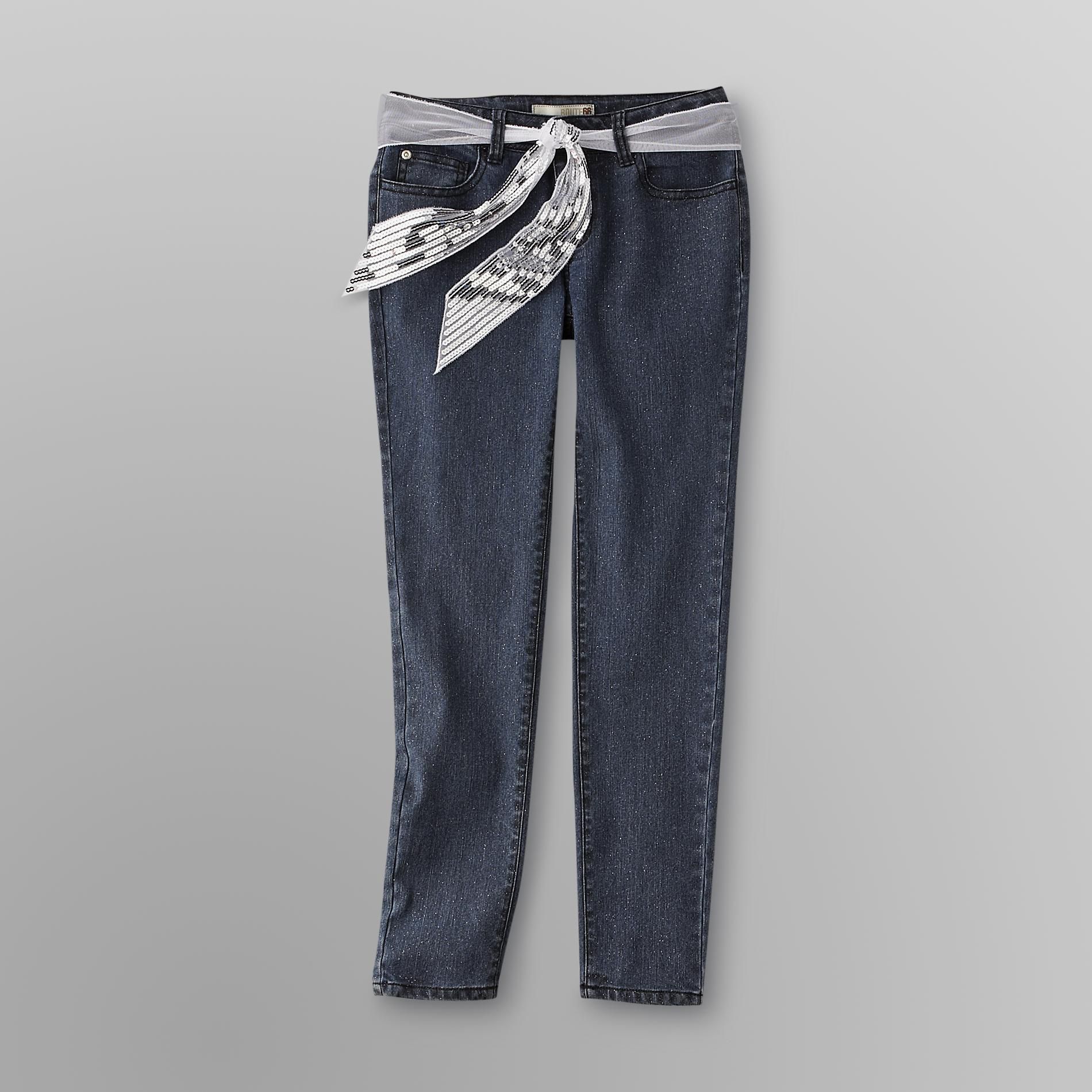 Route 66 Girl's Sash-Belt Jeans