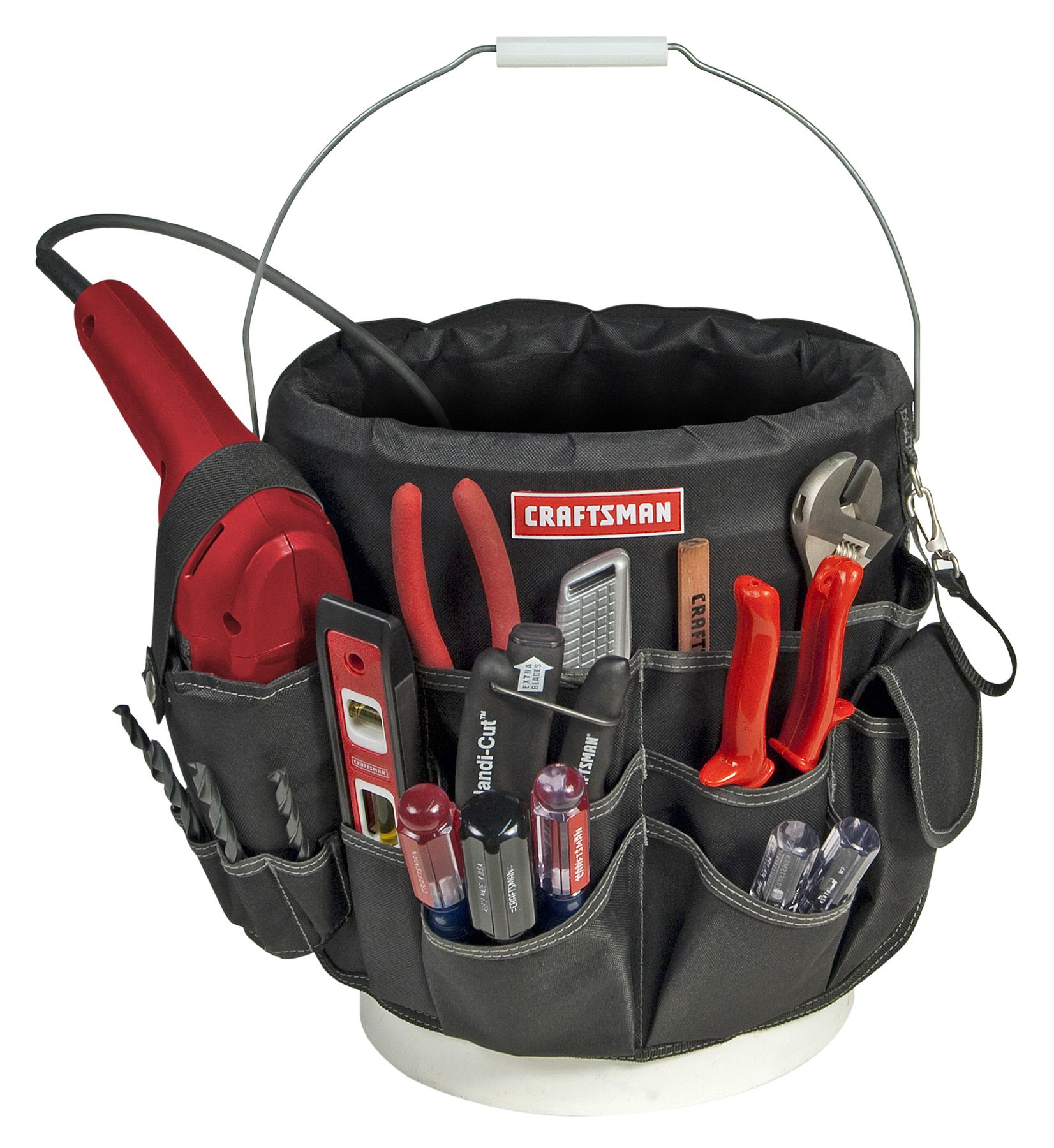 Craftsman 56 Pocket Bucket Bag Storage Box Organizer Holder 689280673151 | eBay