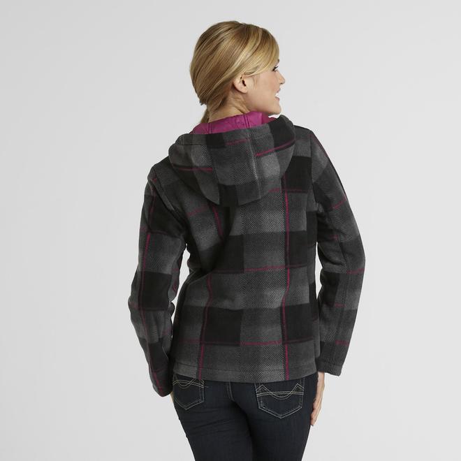 reversible plaid zip jacket