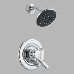 delta faucet lahara 17 series dual-function shower trim kit with 5-spray touch-clean shower head, chrome t17238 (valve not in