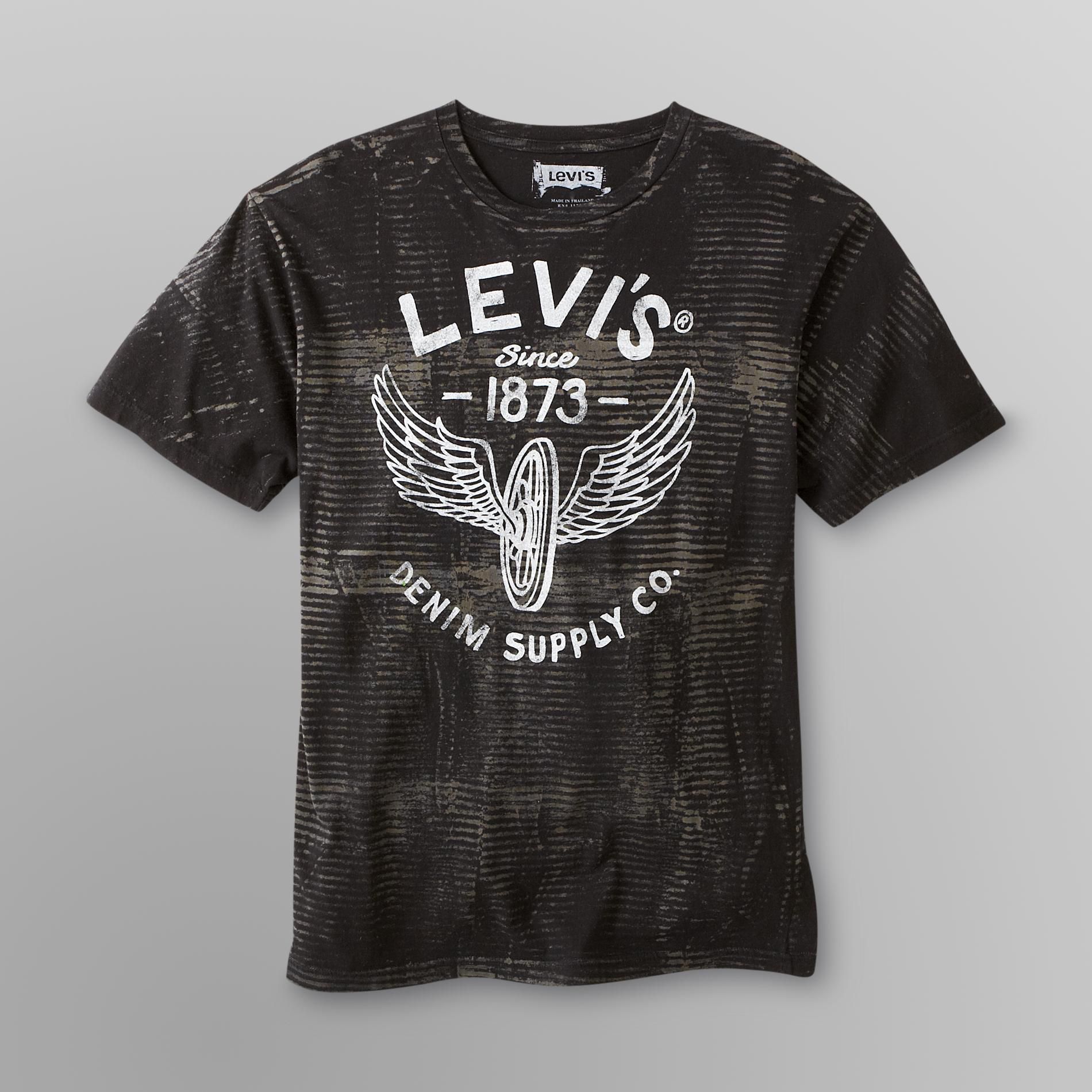 Levi's Men's Graphic T-Shirt - Faded Stripes