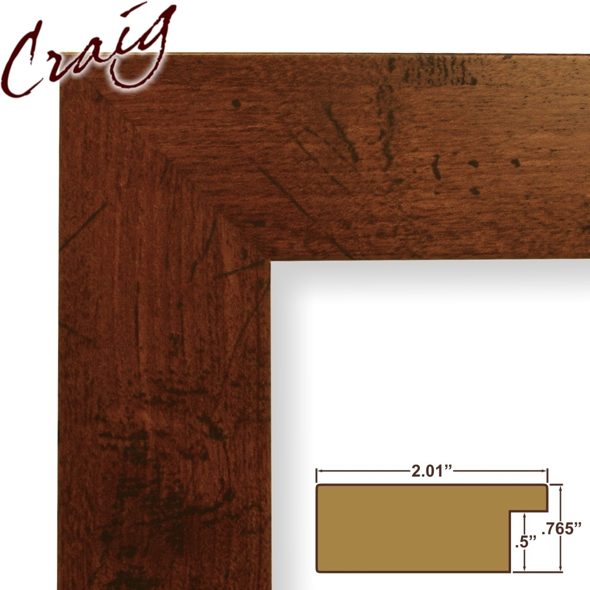 Craig Frames Inc Complete 2" Wide Dark Walnut Picture Frame (FM74DKW)