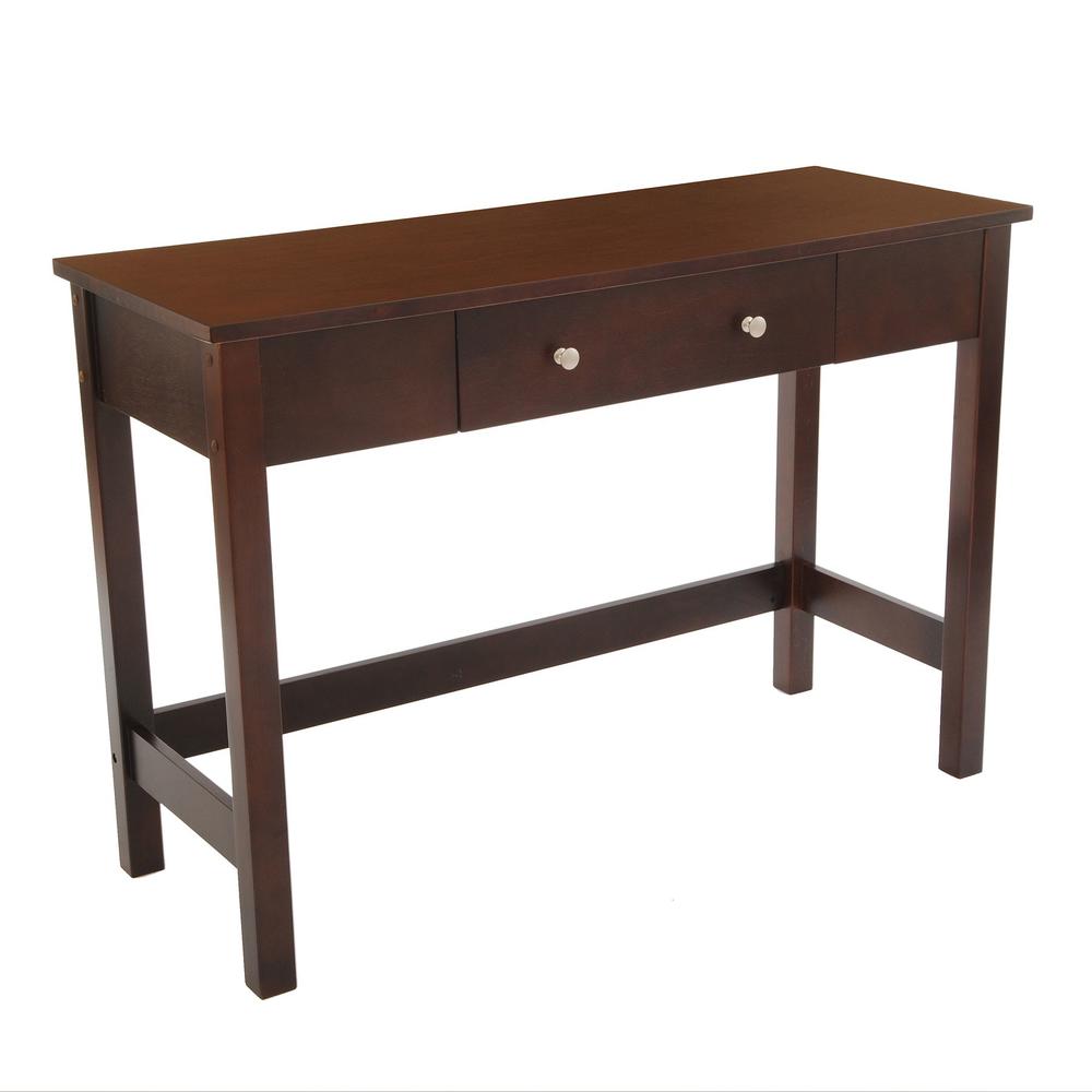 Bay Shore Collection Sofa/Console Table with Full Wood Top and Drawer - Espresso