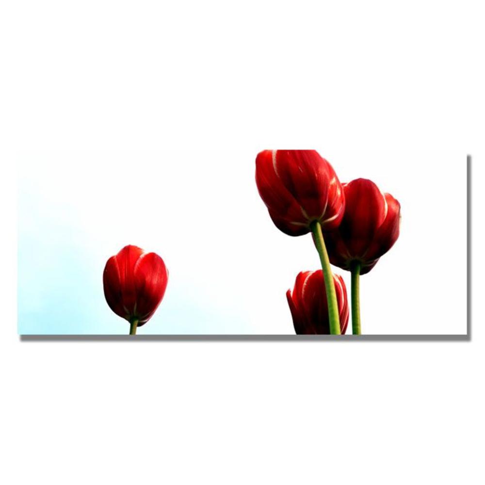 Trademark Global Michelle Calkins 'Four Red Tulips' Canvas Art