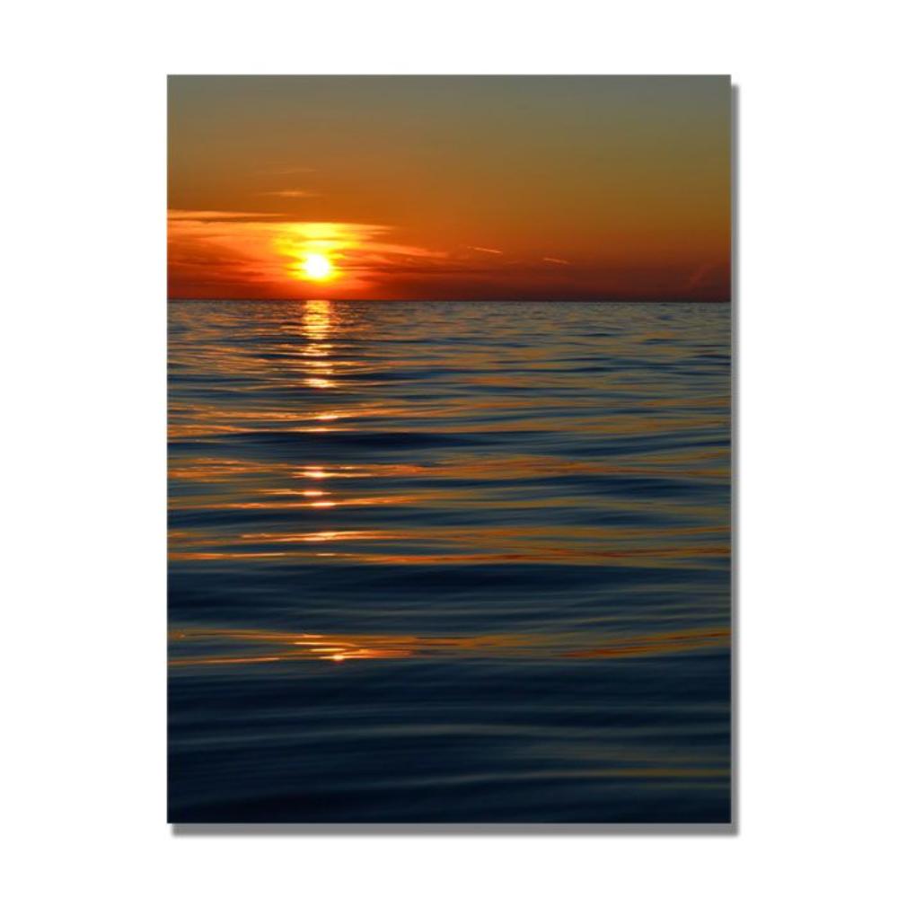 Trademark Global Michelle Calkins 'Sunset over the Lake' Canvas Art