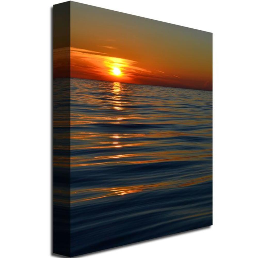 Trademark Global Michelle Calkins 'Sunset over the Lake' Canvas Art
