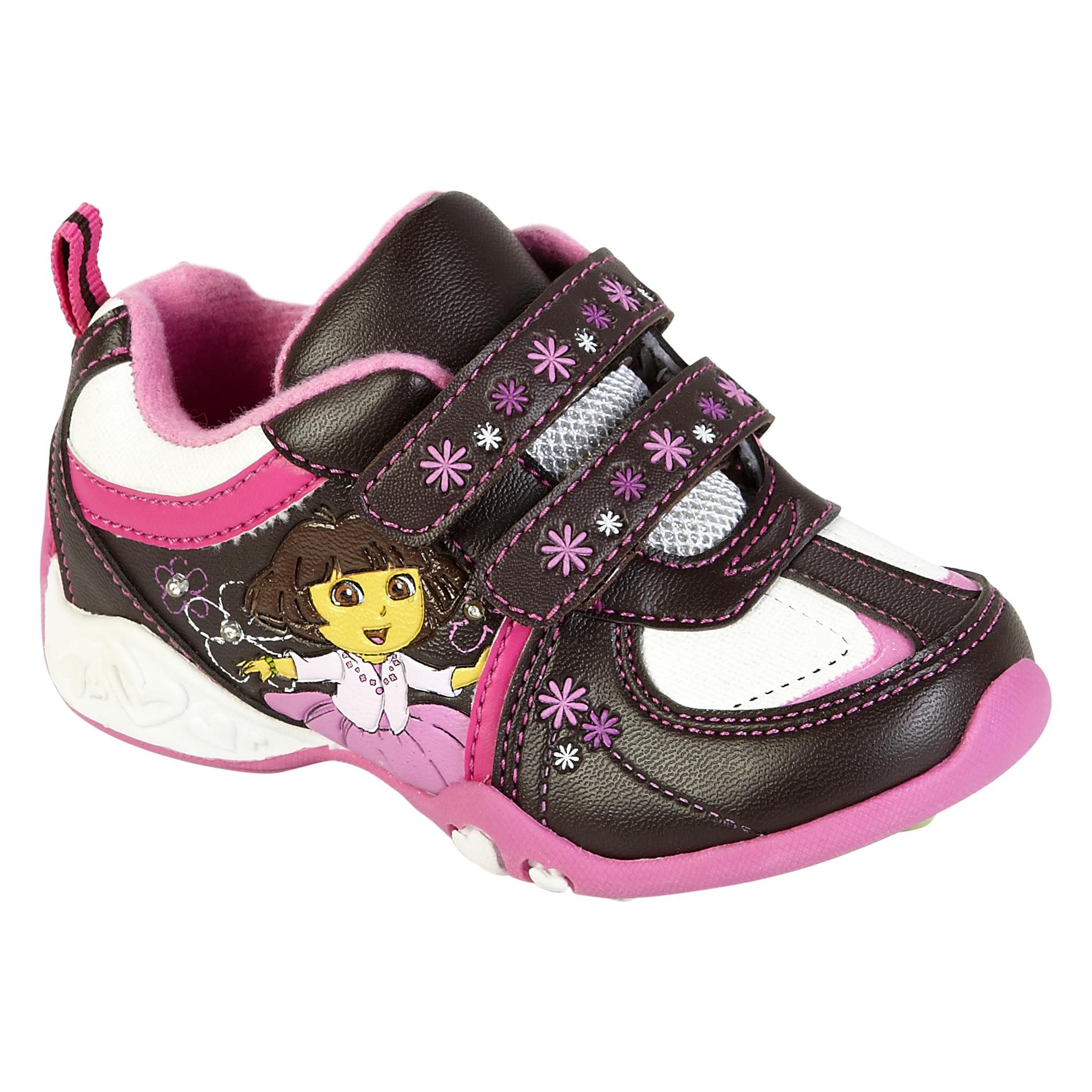 Character Toddler Girl's Dora Athletic Shoe - Brown/Pink