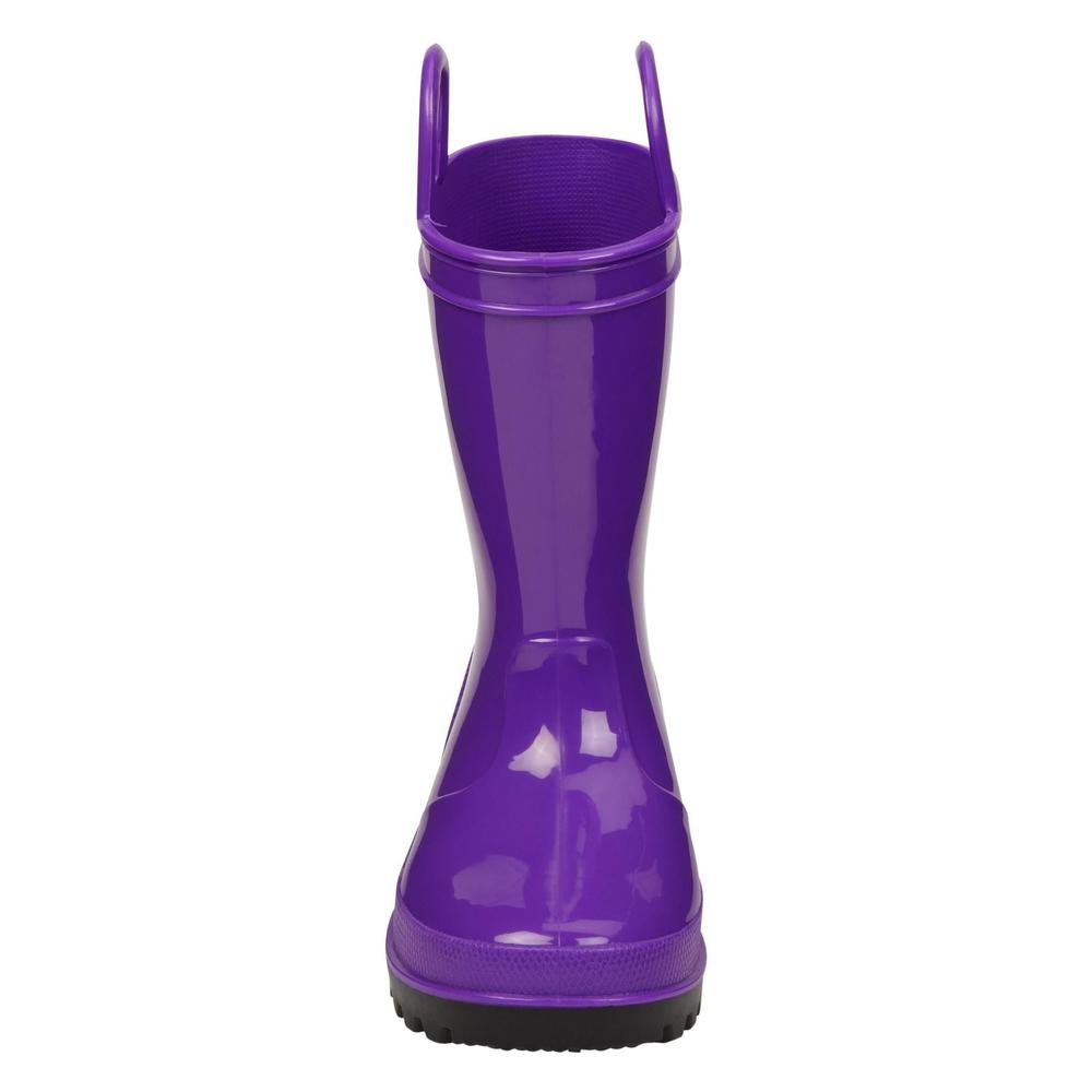 Intrigue Toddler Girl's Rain Boot Splash  - Purple
