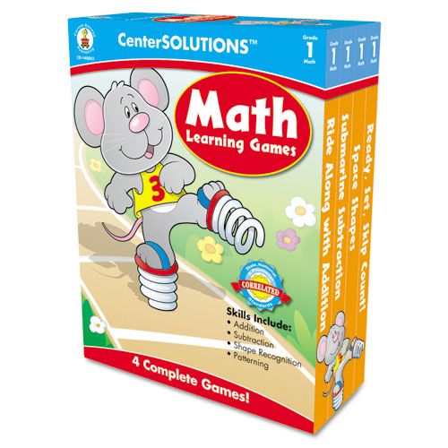 CDP140051 MATH LEARNING GAMES, FOUR GAME BOARDS, 2-4 PLAYERS, GRADE 1