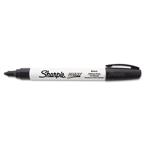 Sharpie SAN35549 Permanent Paint Marker  Medium Point  Black