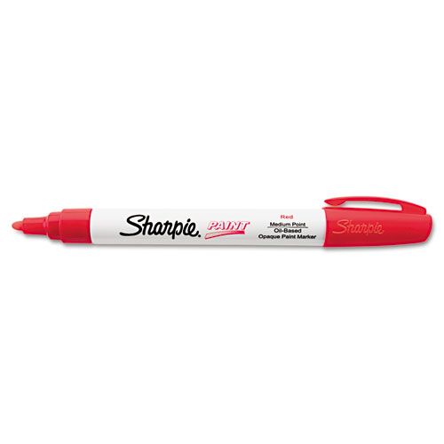 Sharpie SAN35550 Permanent Paint Marker  Medium Point  Red