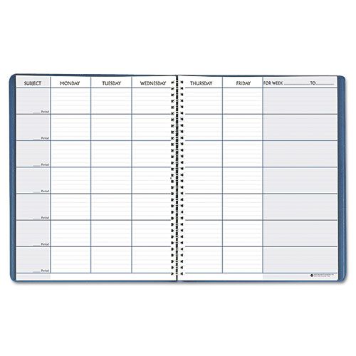 HOD50907 TEACHER'S PLANNER, EMBOSSED SIMULATED LEATHER COVER, 11 X 8-1/2, BLUE