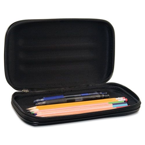 Innovative Storage Designs AVT67000 Large Soft-Sided Pencil Case, Fabric with Zipper Closure, Black