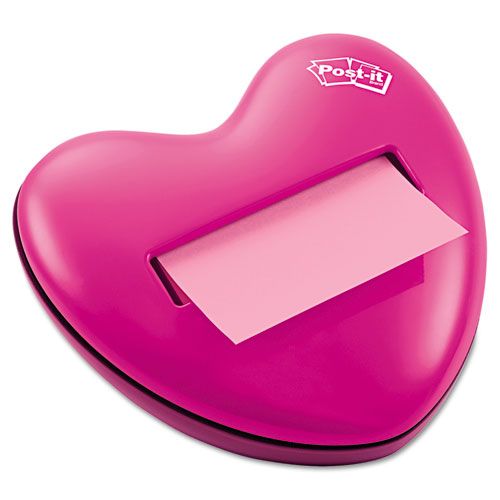 Post-it Pop-up Notes MMMHD330 HEART NOTES DISPENSER FOR 3 X 3 POP-UP NOTES, PINK