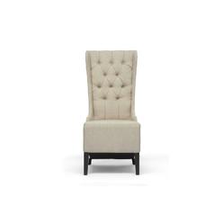 Baxton Studio Vincent Beige Linen Modern Accent Chair