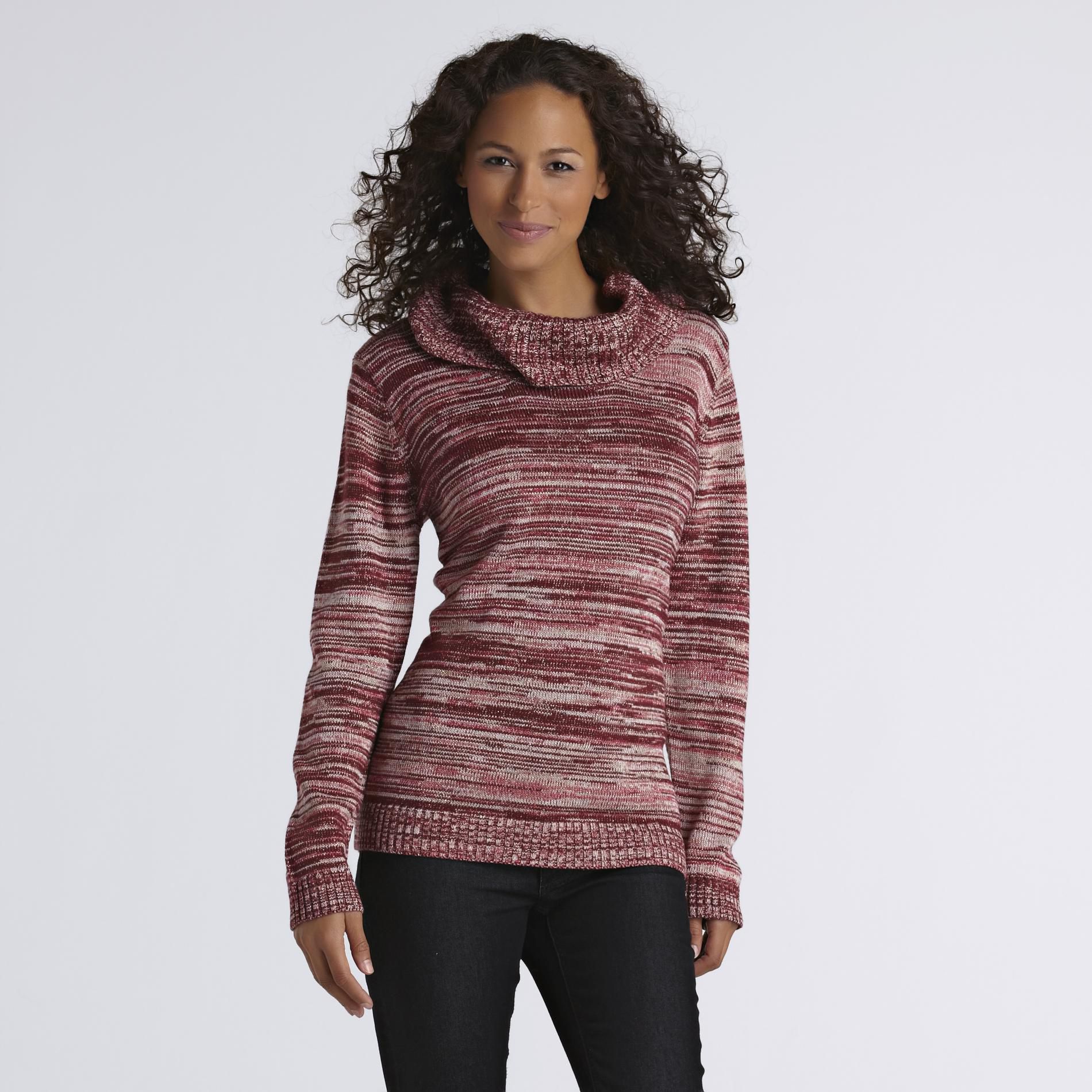 Basic Editions Women's Cowl Neck Sweater - Clearance