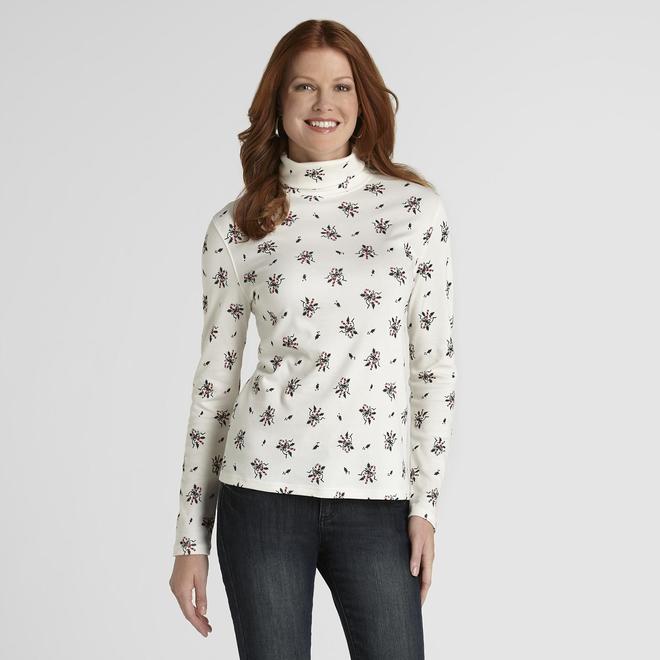 Holiday Editions Women's Candy Cane Turtleneck -Clearance