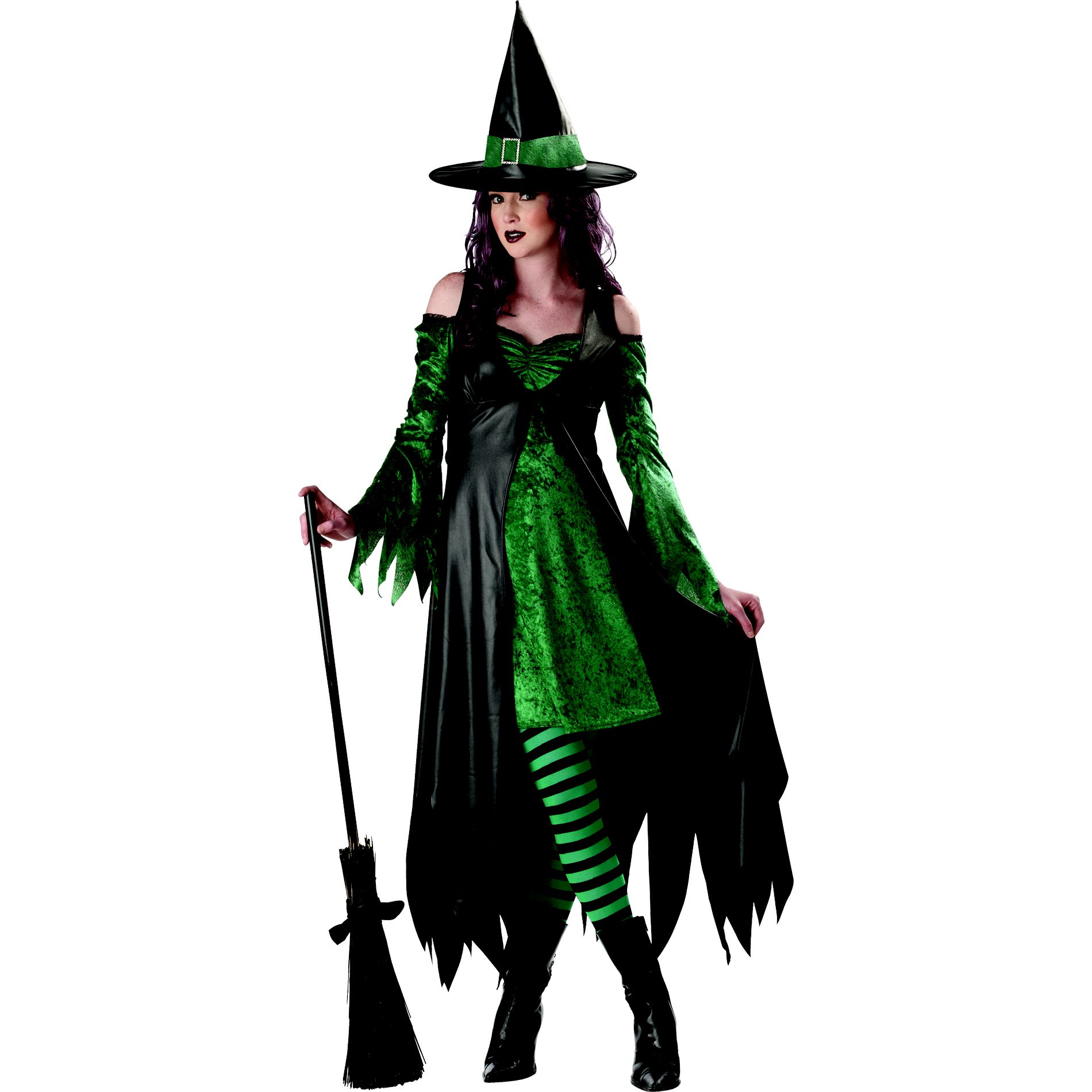 Totally Ghoul Emerald Witch Women's Halloween Costume