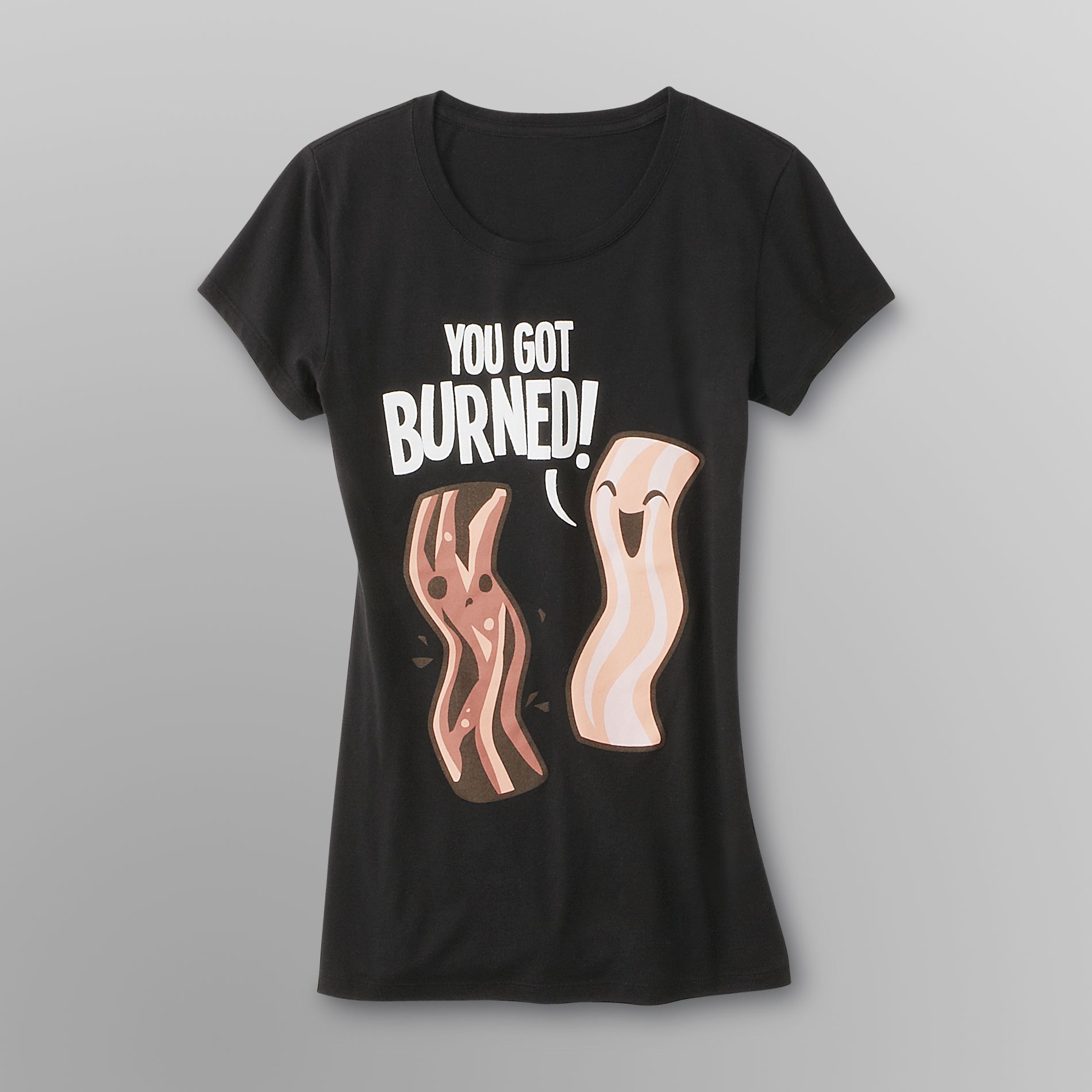 Hybrid Junior's Graphic T-Shirt - Burnt Bacon
