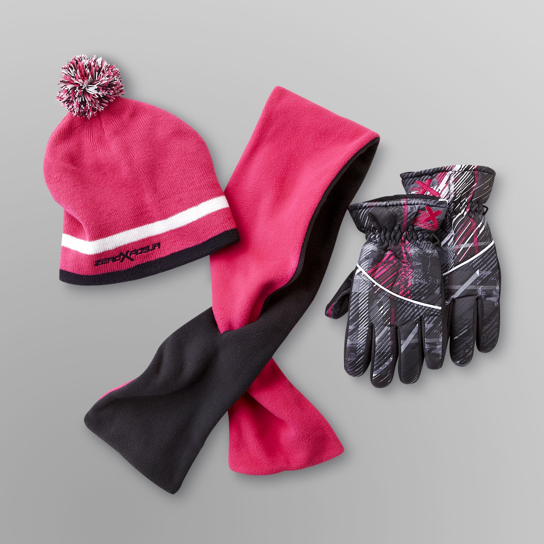Zero Xposur Girl's Snow Hat, Scarf & Gloves