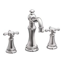 Moen Weymouth Chrome two-handle high arc bathroom faucet