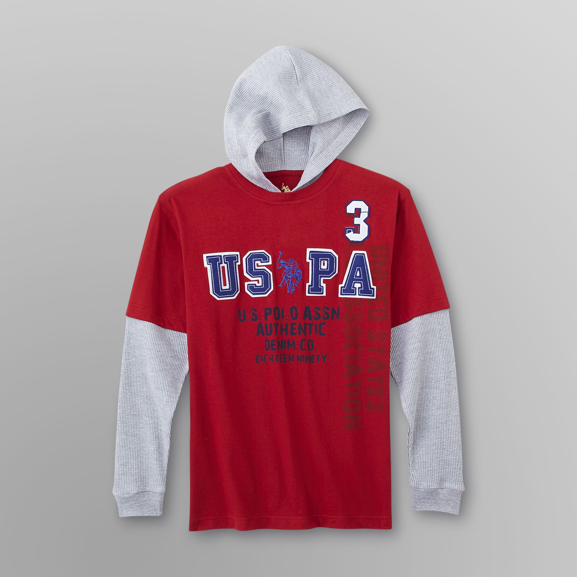 U.S. Polo Assn. Boy's Thermal Hoodie & T-Shirt