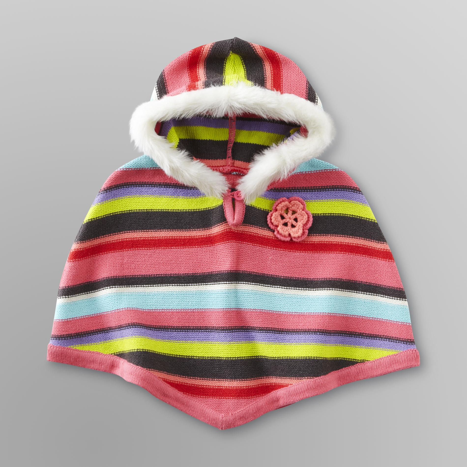 WonderKids Infant & Toddler Girl's Hooded Knit Poncho