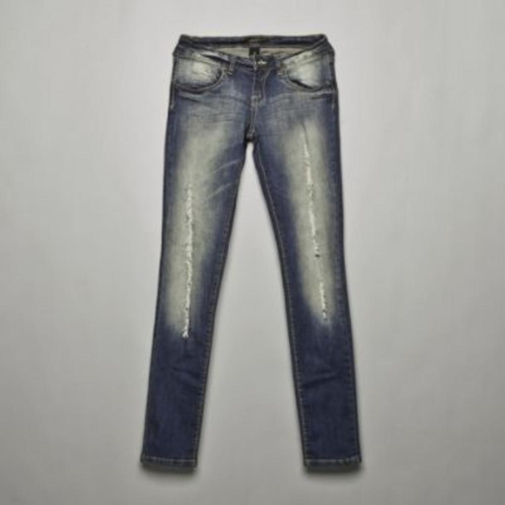 Southpole Juniors Jeans Skinny Destructed Blue