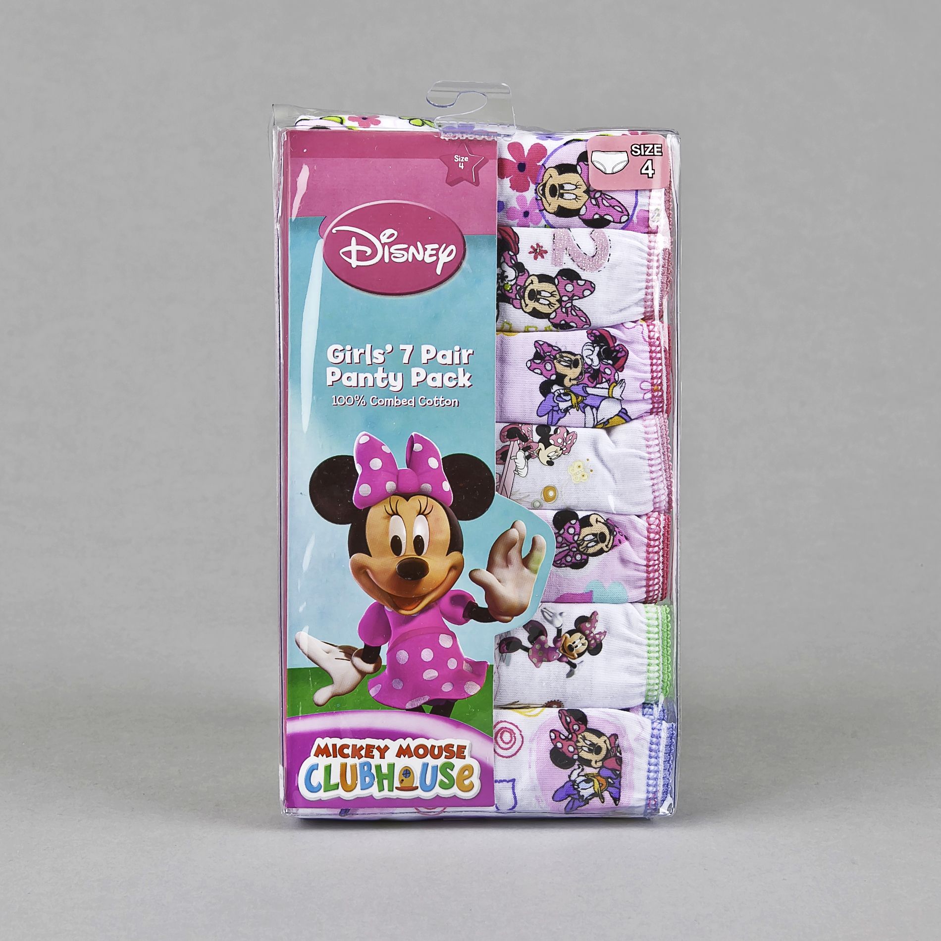 Disney Girl&#8217;s Underwear 7pk &#8216;Minnie Mouse&#8217;- Cotton