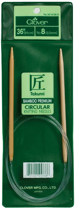 Clover Bamboo Circular Knitting Needles 36" Size 5