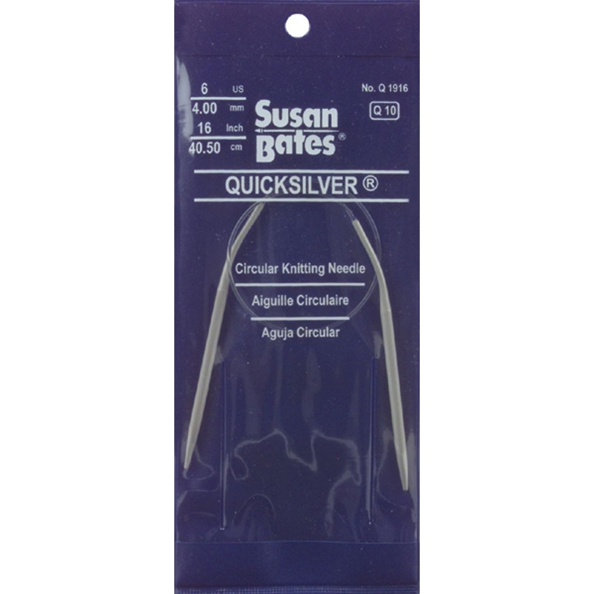 Susan Bates Quicksilver Circular Knitting Needle 24" Size 6