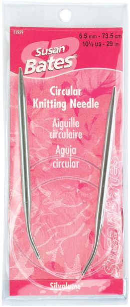 Susan Bates Silvalume Circular Knitting Needles 36" Size 10