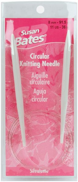 Susan Bates Silvalume Circular Knitting Needles 36" Size 13