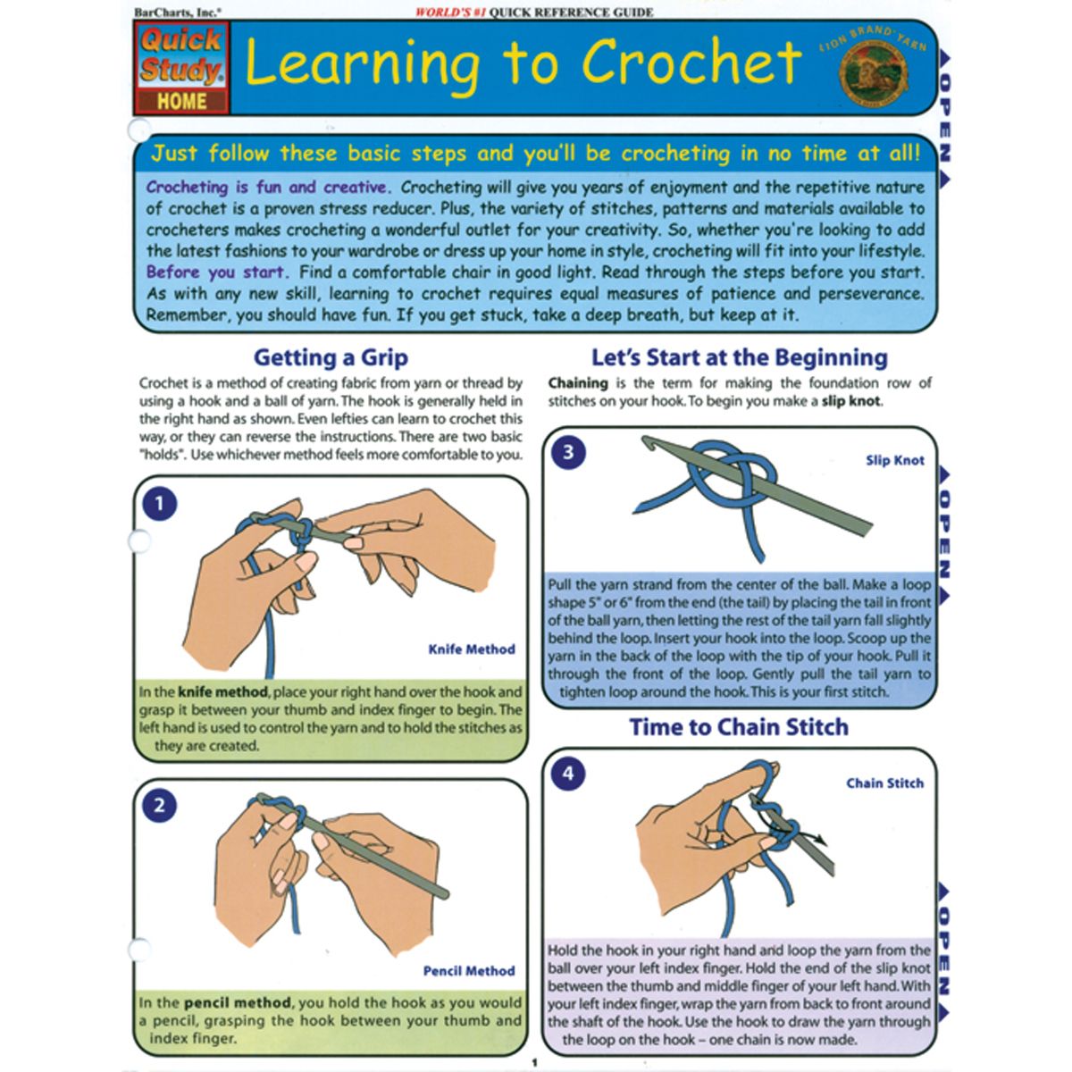 Quick Study Reference Guide-Learning To Crochet