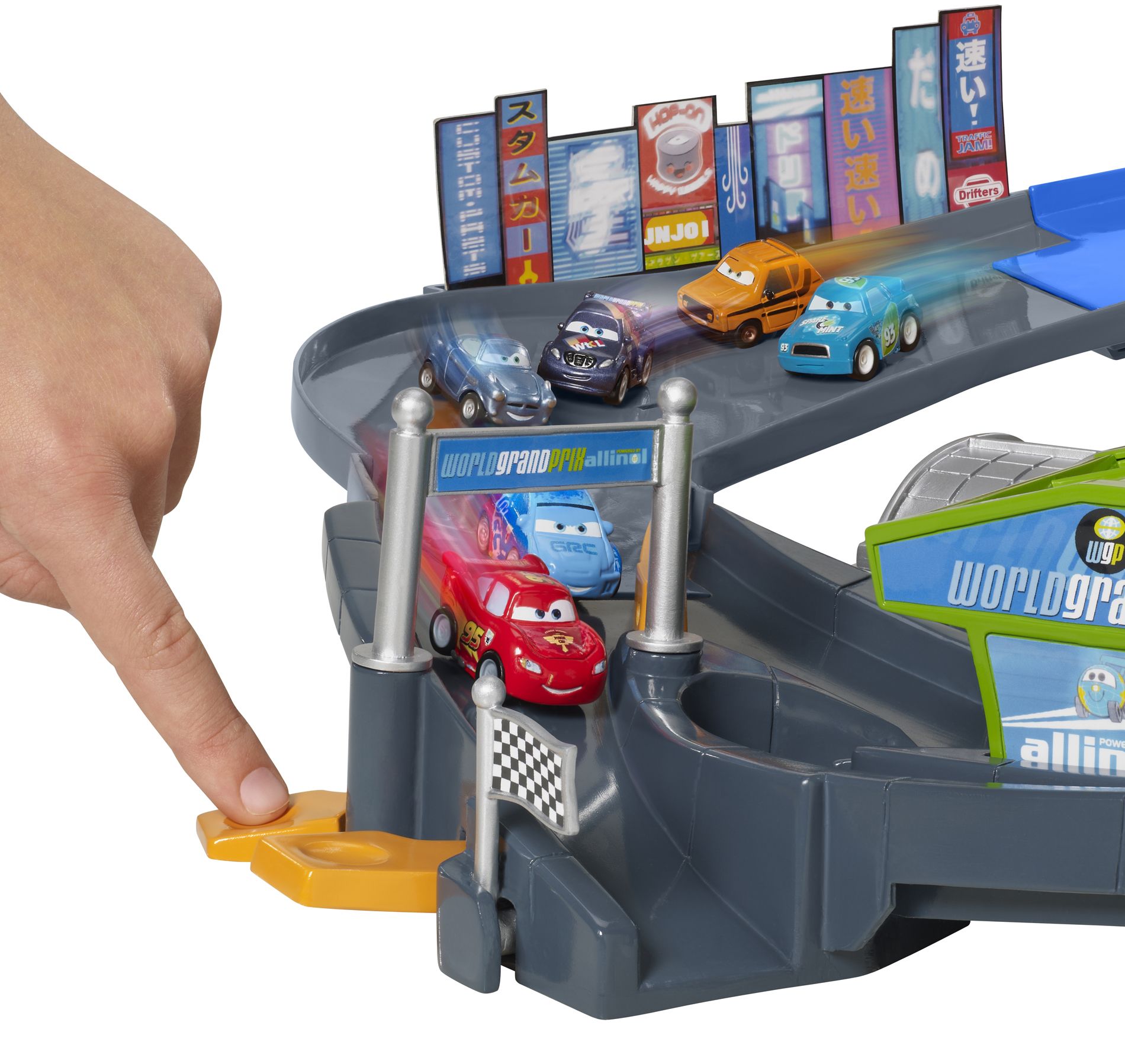cars micro drifters super speedway playset