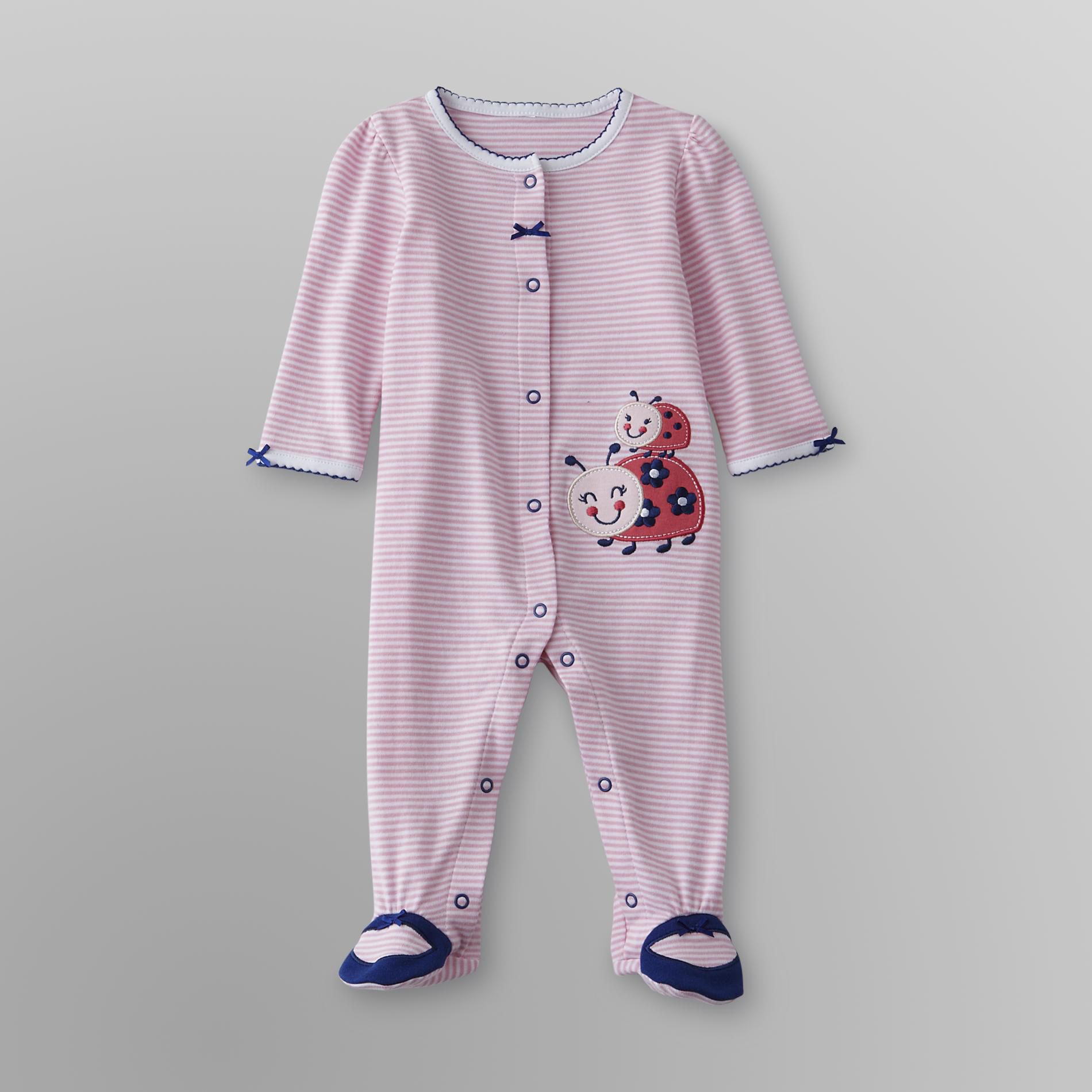 Little Wonders Newborn Girl's Sleeper Pajamas - Ladybugs