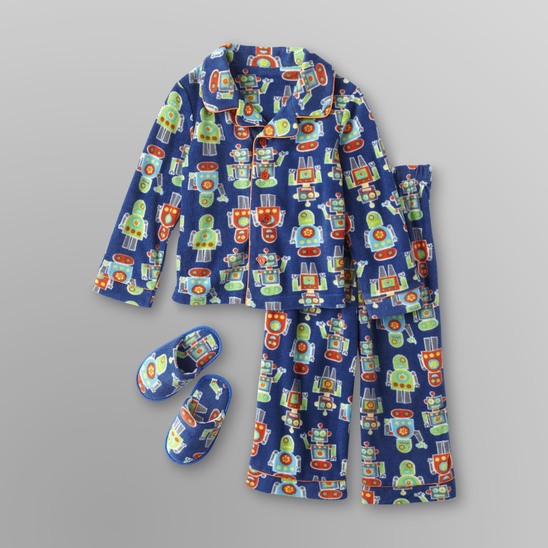 Joe Boxer Toddler Boy's Pajamas & Slippers - Robot