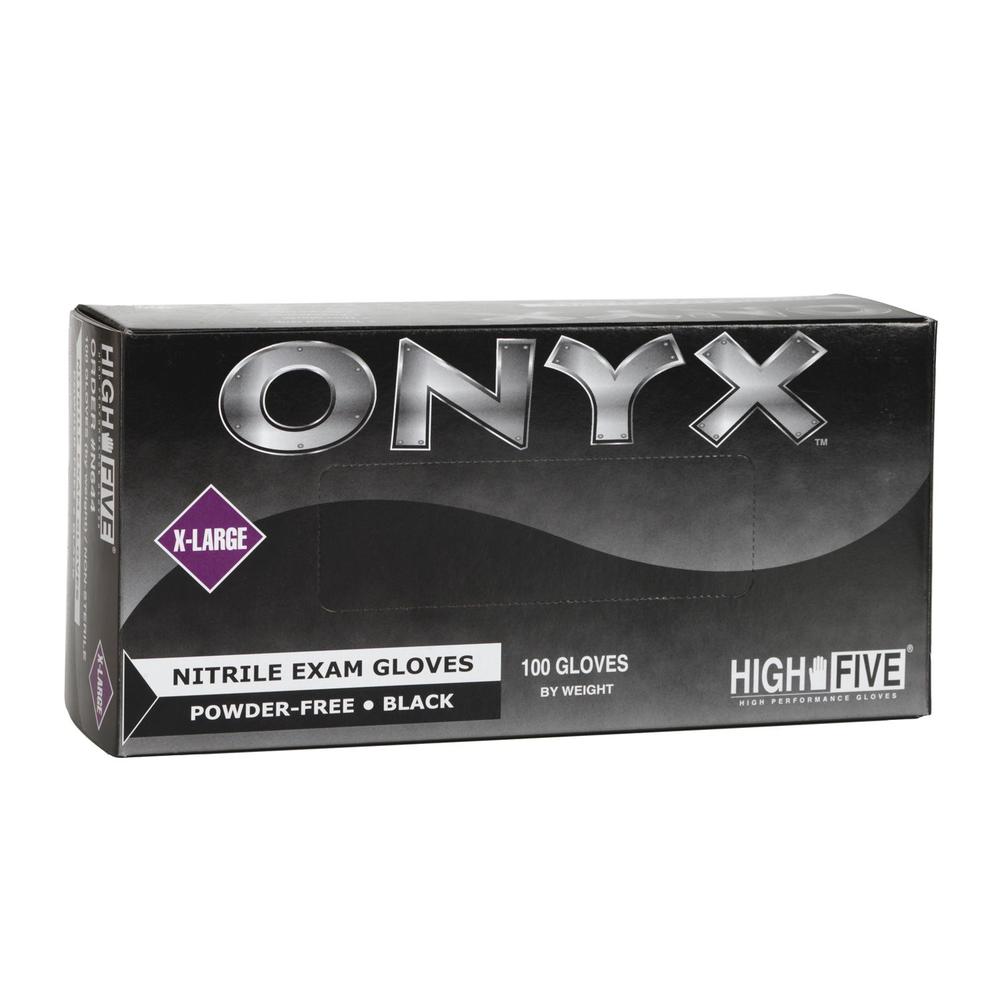 High Five Onyx Nitrile Exam Gloves Large 200 Count