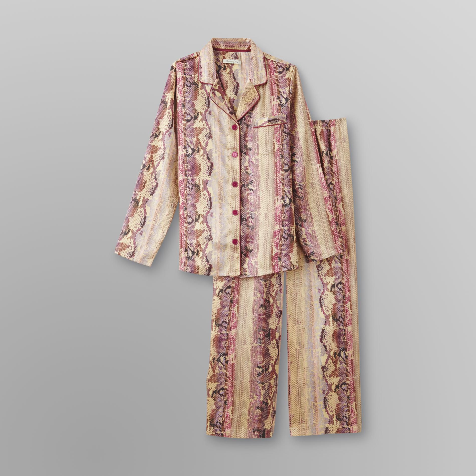 Jaclyn Smith Women's Pajamas - Snakeskin Print