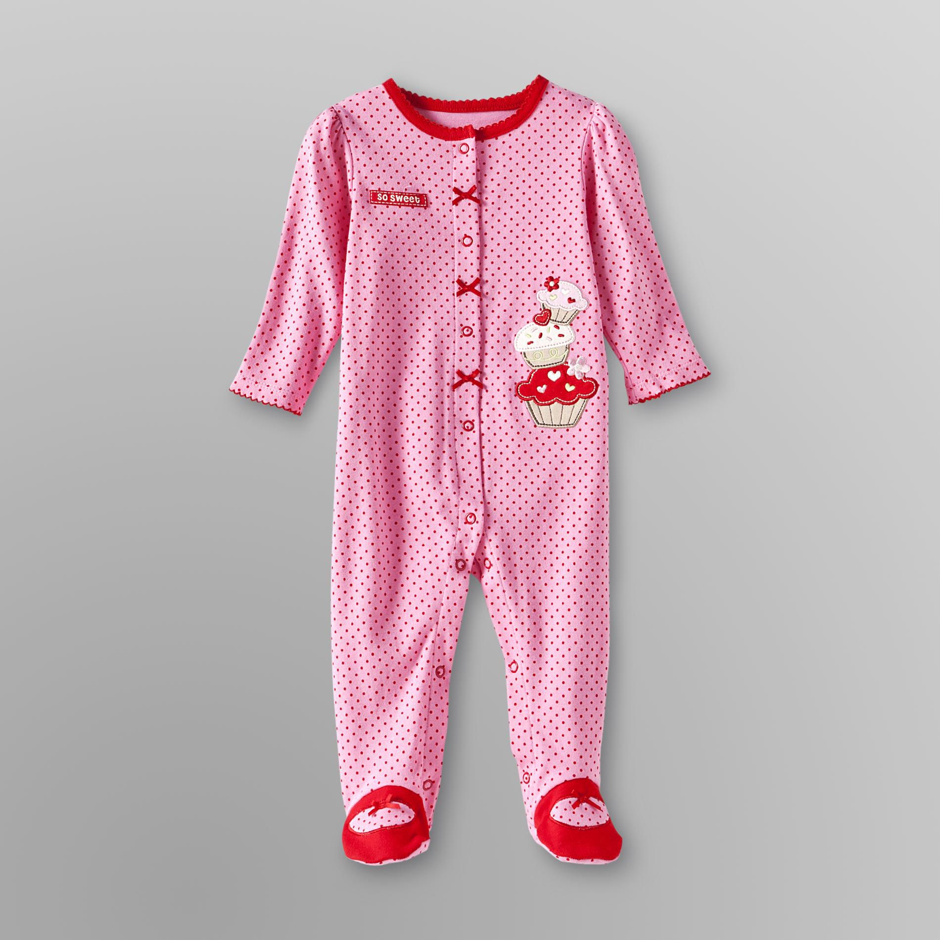 Small Wonders Infant Girl's Sleeper Pajamas - Cupcake