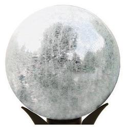 Achla Designs G12-S-C Gazing, Silver 12 inch Glass Garden Globe Ball Sphere, 12