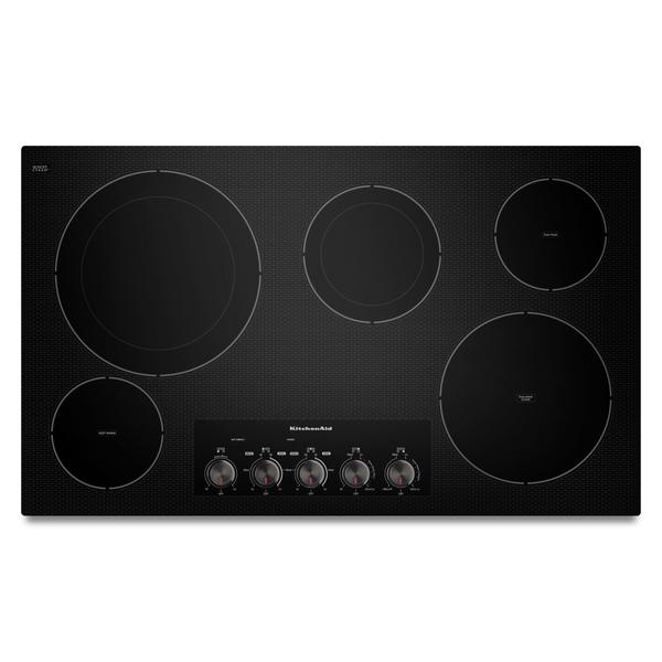 KitchenAid KECC664BBL 36" 5Element Electric Cooktop with EvenHeat