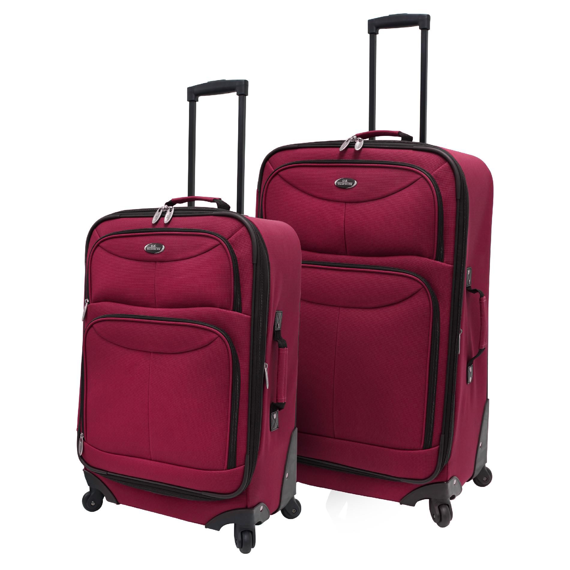 U.S. Traveler Fashion 2-piece Spinner Luggage Set, Maroon