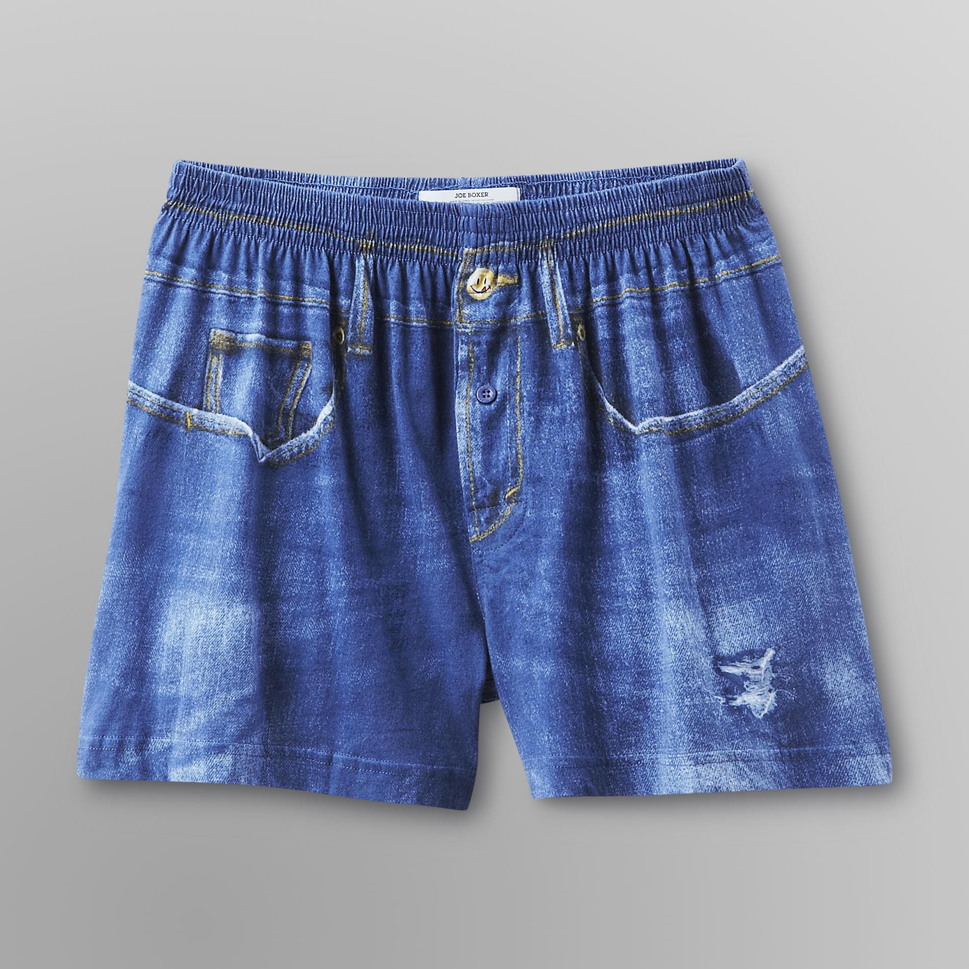 Joe Boxer Men's Fleece Pajama Shorts - Denim Print