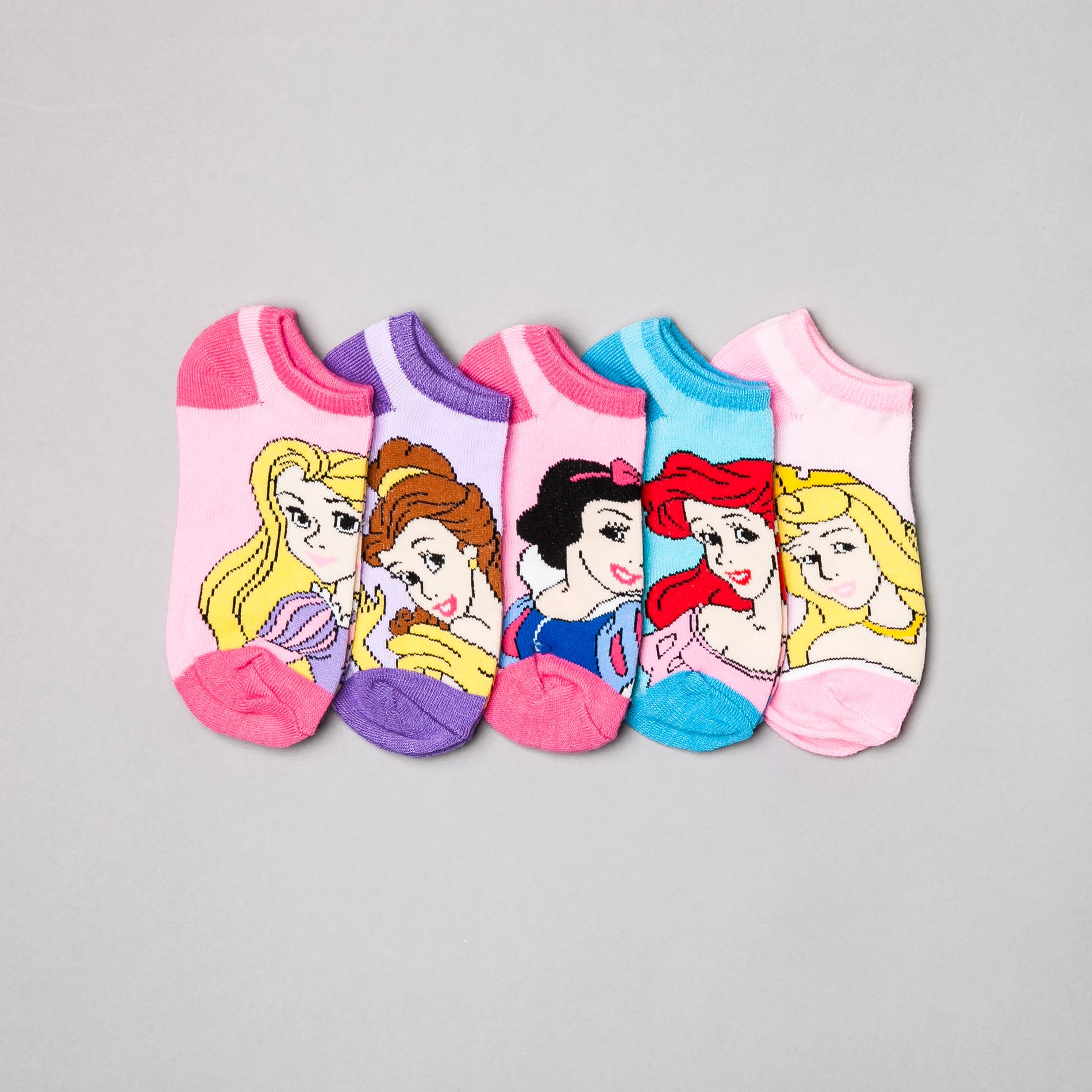 Disney Girl&#8217;s Socks 5-pack No-show